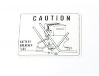 Image of Battery caution label (Up to Frame No. CB400F 1056882)