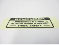 Image of Head light shell rider caution label